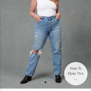 Abercrombie&fitch curve love high rise dad jeans